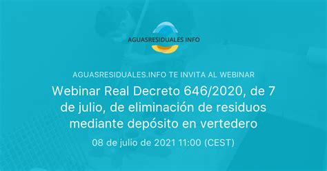 rd 646/20|Real Decreto 646/2020 de 7 de Jul (Eliminación de residuos.
